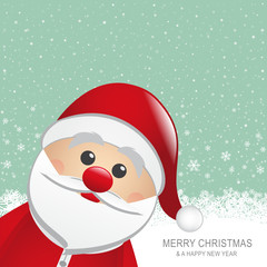 santa gift snowy winter background merry christmas