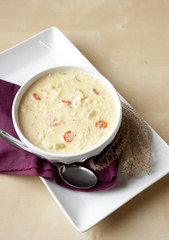 Warm Cauliflower Cheese Winter Soup