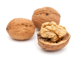 walnut isolated on white background
