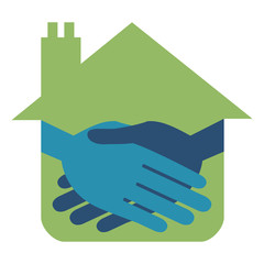 Property or real estate handshake design.