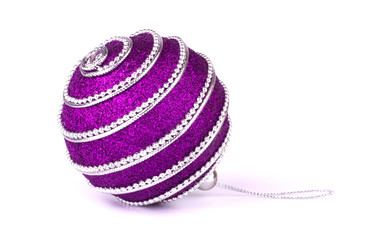 Christmas ball isolated on white background closeup