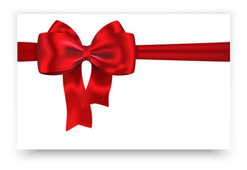 Red ribbon with bow