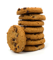 Chocolate Chip Cookie isolated on white