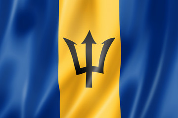 Barbados flag - obrazy, fototapety, plakaty