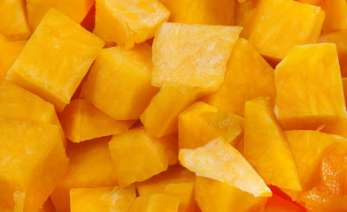 Pumpkin small blocks close view