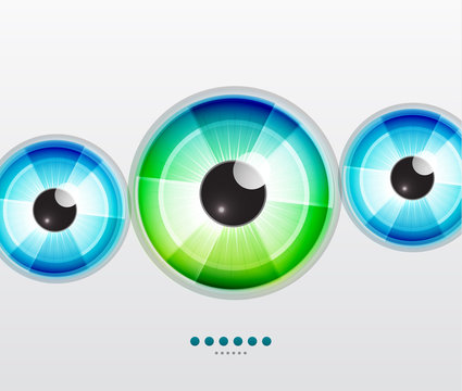 Abstract techno eye. Vector illustration