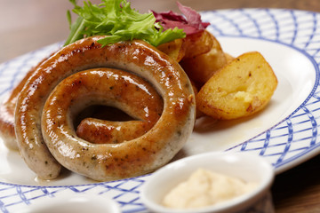 sausages and potatoes