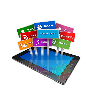 tablet social media