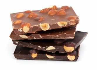 dark and milk chocolate with hazelnut