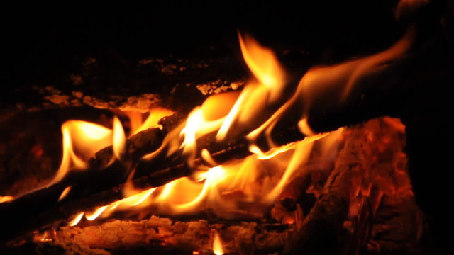 fuoco nel camino