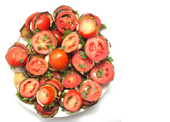 roasted eggplant with tomatoes
