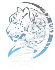 Snow leopard symbol graffiti
