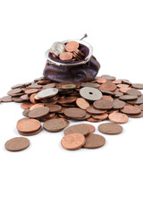 wallet with coins