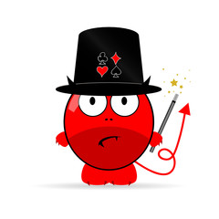 devil magician vector illustration