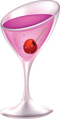 Cocktail with a cherry