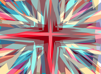 Religious cross starburst background - obrazy, fototapety, plakaty