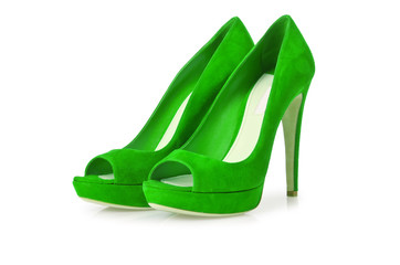 Woman shoes isolated on white