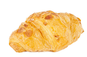 croissant with nuts isolated