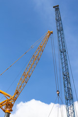 Fototapeta na wymiar Crane with blue sky