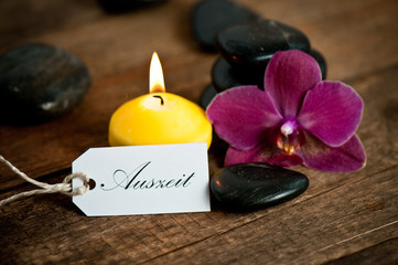 Fototapeta premium Auszeit Und Steine