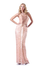 Woman in fashion studio shooting