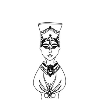 vector head of egyptian queen cleopatra