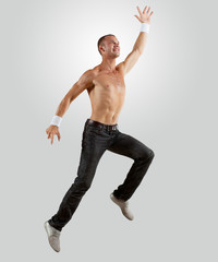 Modern style dancer posing