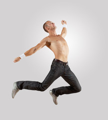 Modern style dancer posing