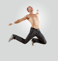 Modern style dancer posing