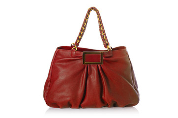 Elegant woman bag isolated on white