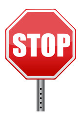 red stop road sign