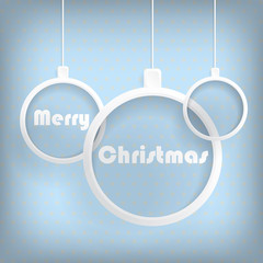 Naklejka premium Card with Christmas balls