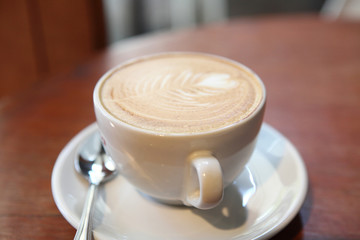 coffee on wood background