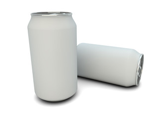 two white empty cans