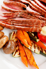 roasted beef with vegetables