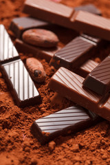 chocolate with cocoa beans