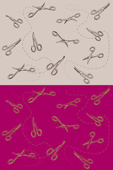 Scissors seamless pattern