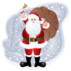 Santa Claus, greeting card design in vector format