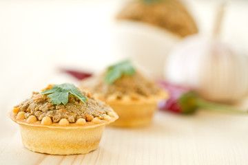 tartlets with paste