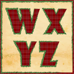 Christmas letters wxyz