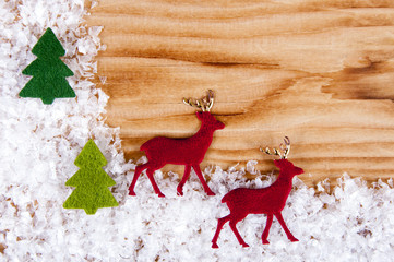 Rentiere im Schnee