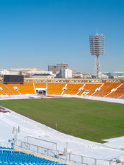Empty stadium under snow - 46728529