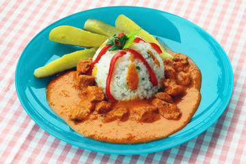 spicy hungarian  goulash for lunch or dinner