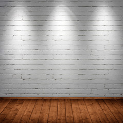 Innenraum mit Spots von der Decke