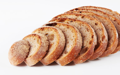 Bread isolated on white