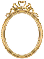 Cadre ovale doré, style Louis XVI - obrazy, fototapety, plakaty