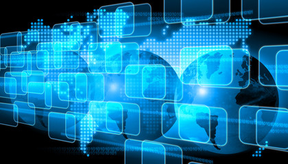abstract world technology background