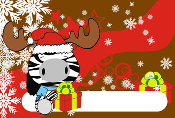 zebra baby claus cartoon background