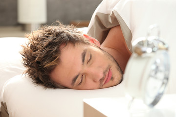 a man sleeping