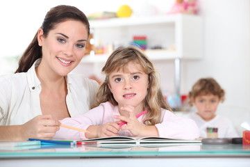 Fototapeta premium Primary school teacher